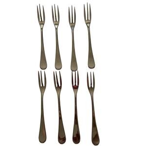 JA Henckels 18/10 Lot Of 8 Cocktail Seafood 3 Prong Forks 6.25” Long